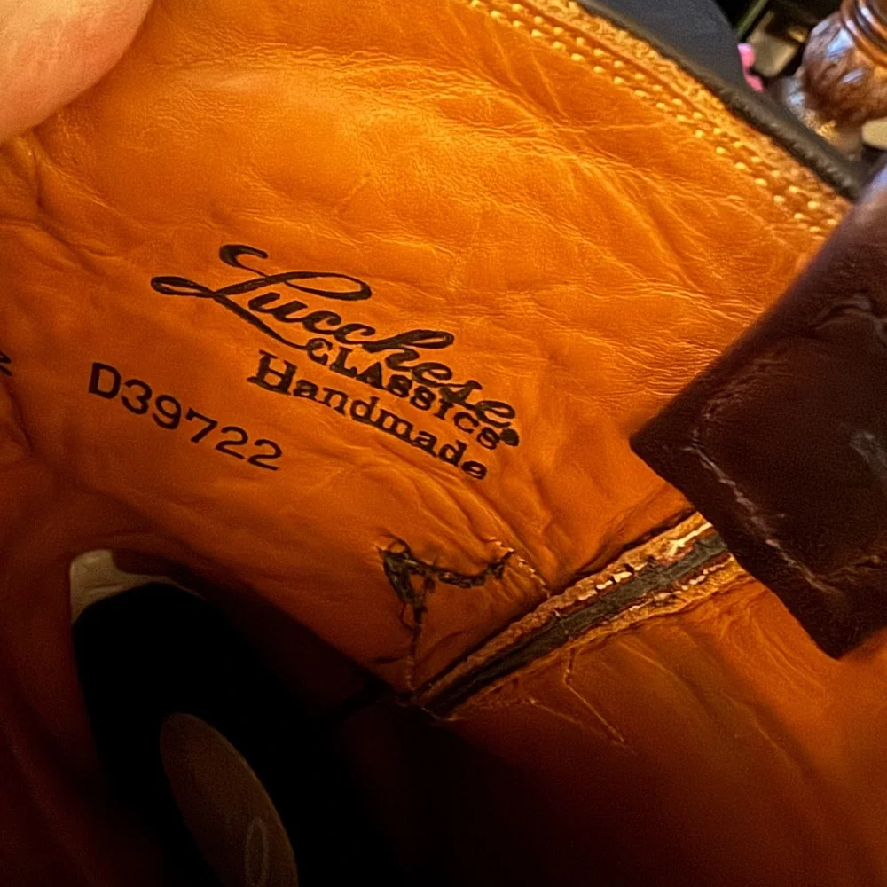 Men's Lucchese Cowboy Boots. Handmade.
Size 12 Black Cherry Just Classics - Picture 3 of 10